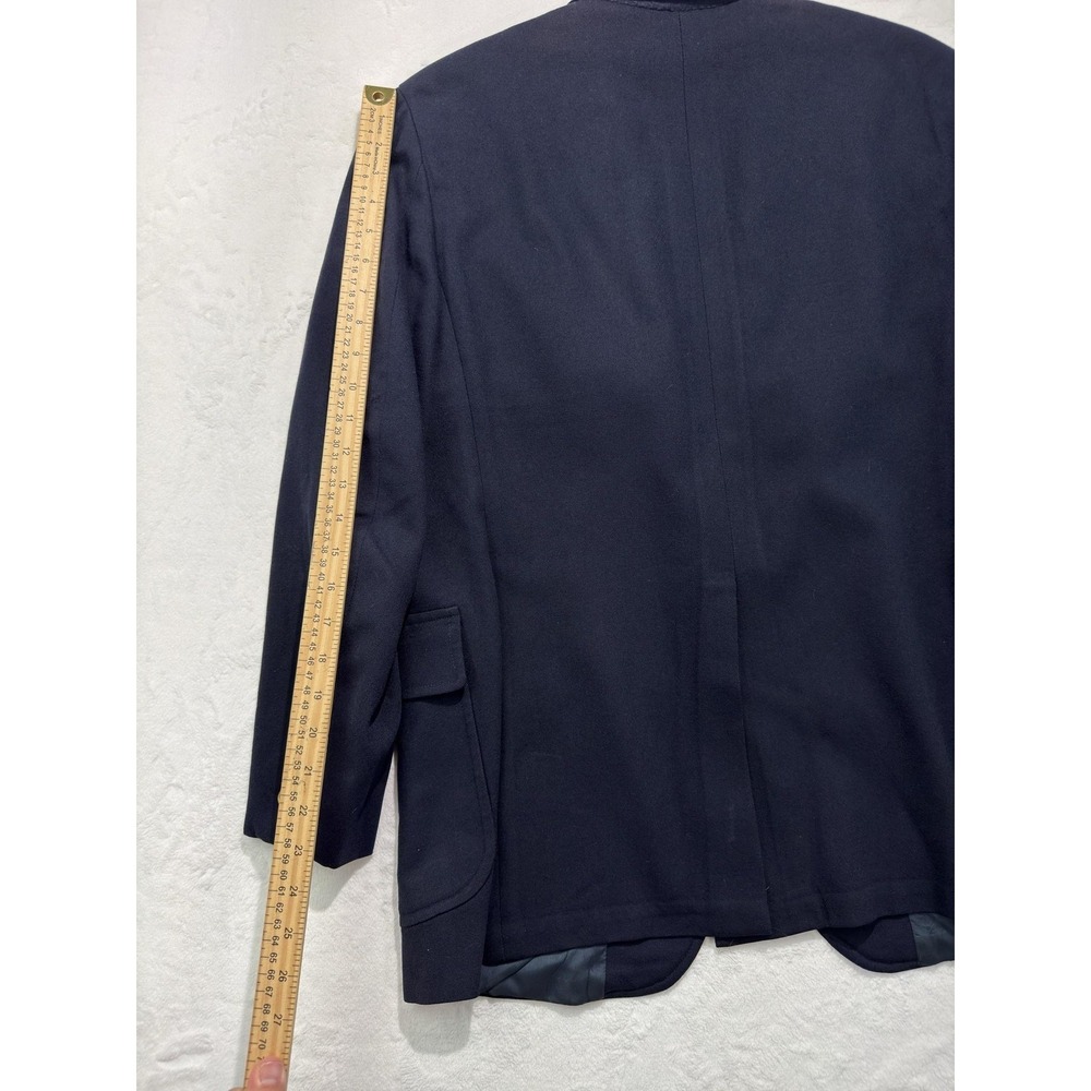 Vintage Brooks Brothers Blazer Mens 44 Blue Wool 346 Gold Buttons Patch Pockets - Picture 15 of 15